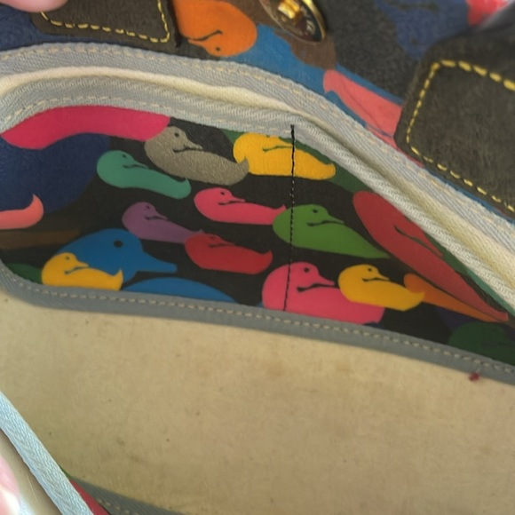 Vintage Dooney & Bourke MultiColor Tote Handbag Wonder Duck  Dooney & Bourke Wonder Duck Multicolor Bag VINTAGE